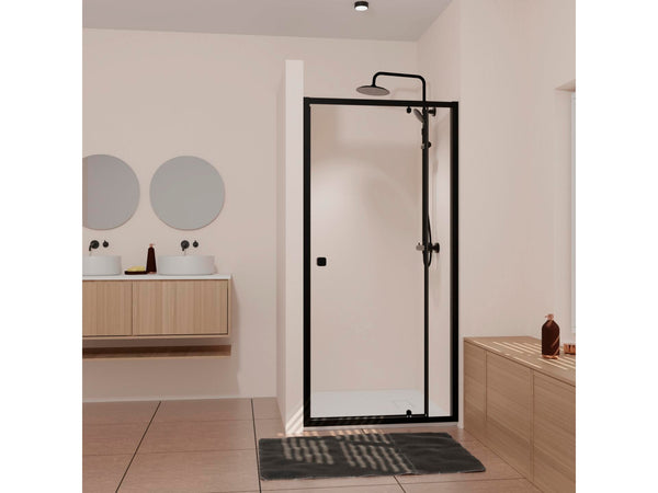 Aurlane Porte pivotante de douche Spot 80-90x185 cm noir