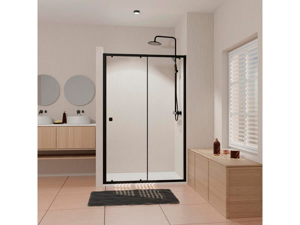 Aurlane Spot porte coulissante de douche 120x185 cm noir