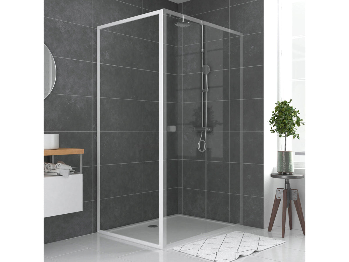 Aurlane Spot douchewand 90x185 cm vast helder glas