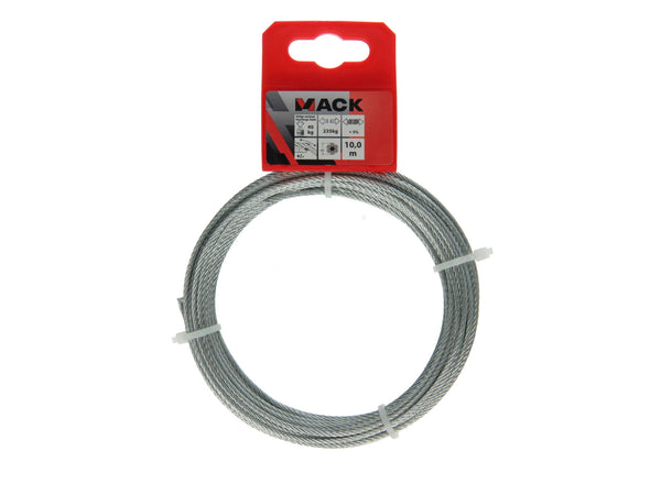 Mack Câble d'acier 10m 2mm zingué