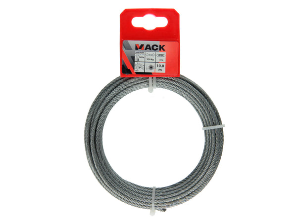 Mack Câble d'acier 10m 3mm zingué