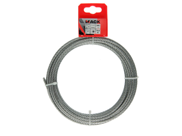 Mack Câble d'acier 10m 4mm zingué