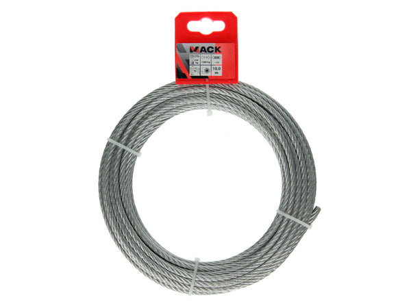 Mack Câble d'acier 10m 5mm zingué