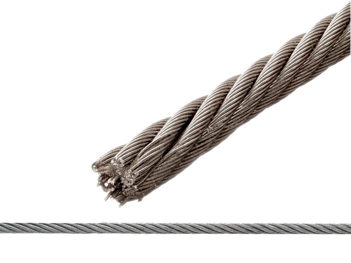 Staalkabel 3mm per lopende meter met PVC