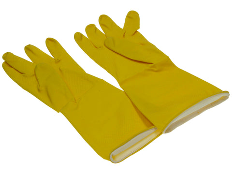 Starbright huishoudhandschoenen L latex geel