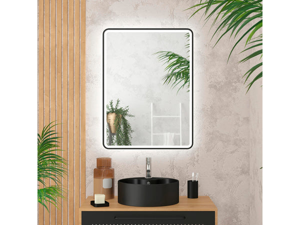 Aurlane Start miroir+LED 60x80 noir