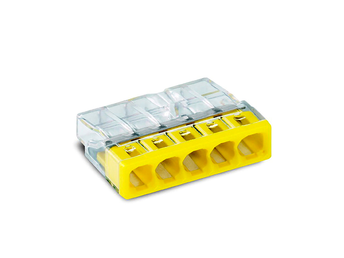 Wago Steekklem 5x 0,5-2,5 mm² geel 10 stuks
