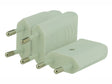 Stekker 2,5A wit 3 stuks