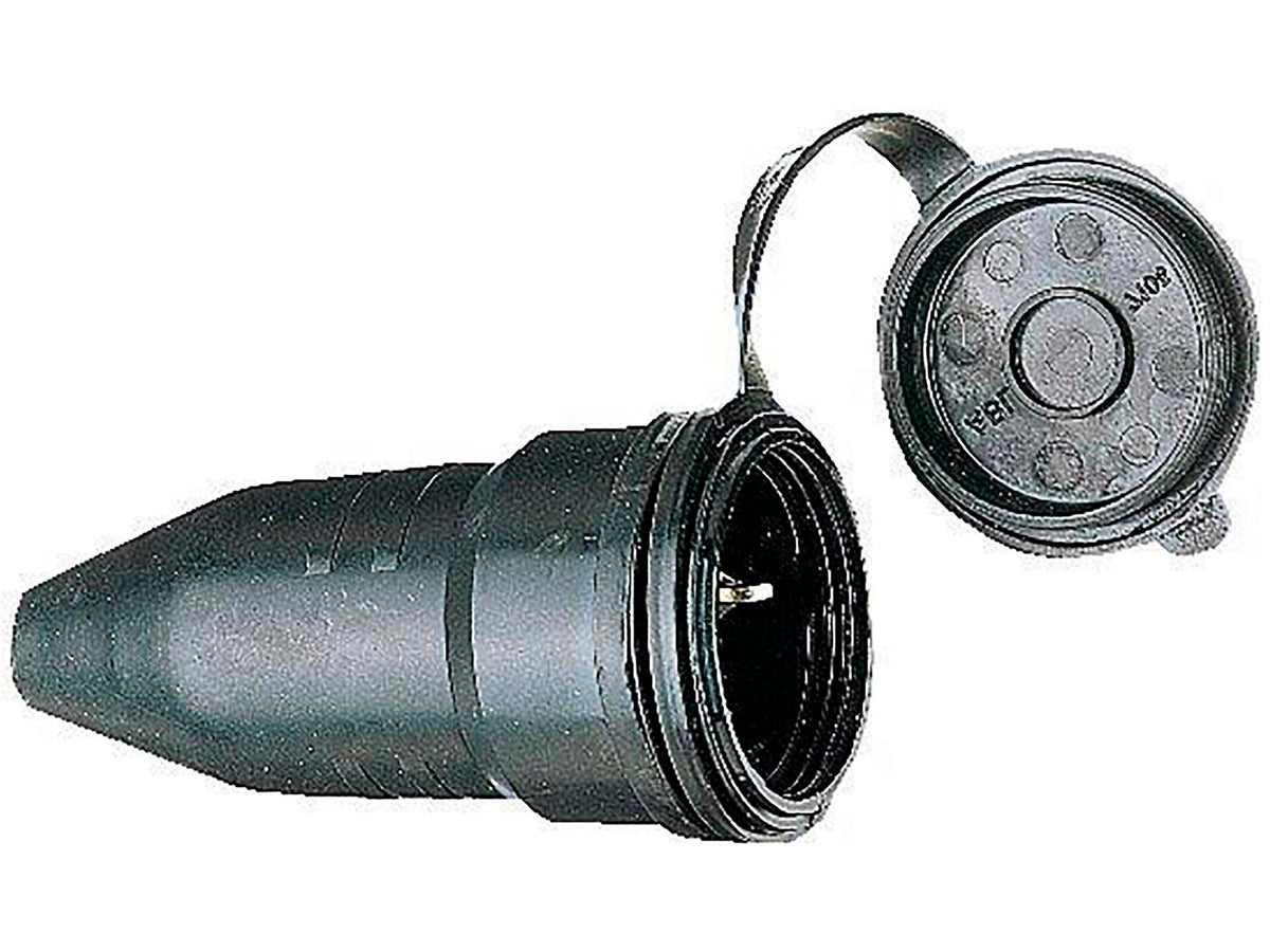 Brennenstuhl Stekker IP44 16A rubber zwart + kinderbeveiliging