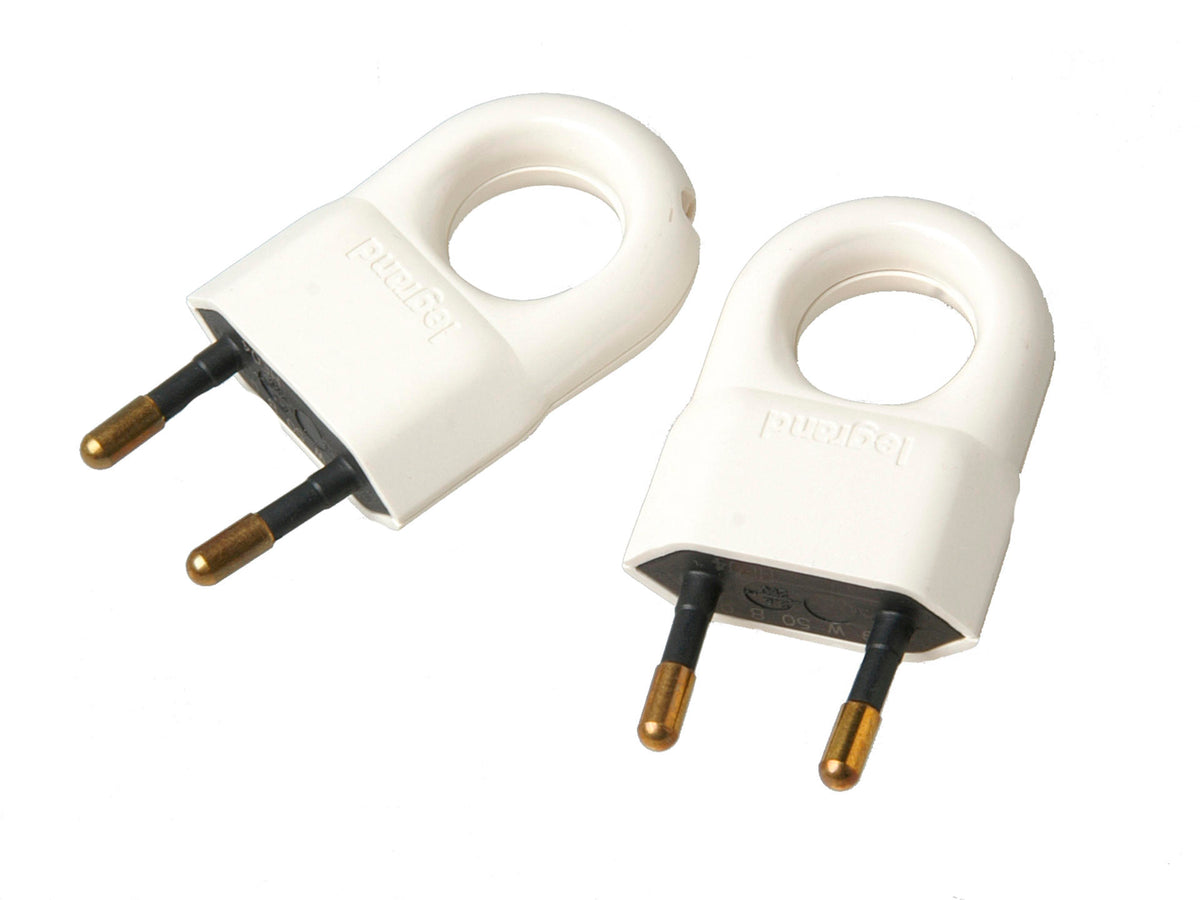 Legrand Stekker met oog 2,5A wit 2 stuks
