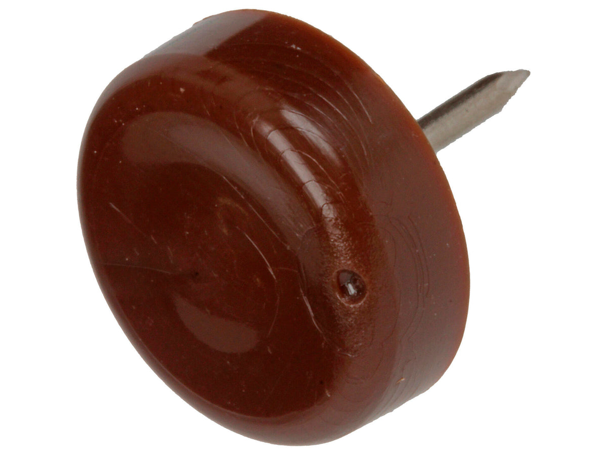 Mack Stoelglijder met nagel 19mm bruin 12 stuks