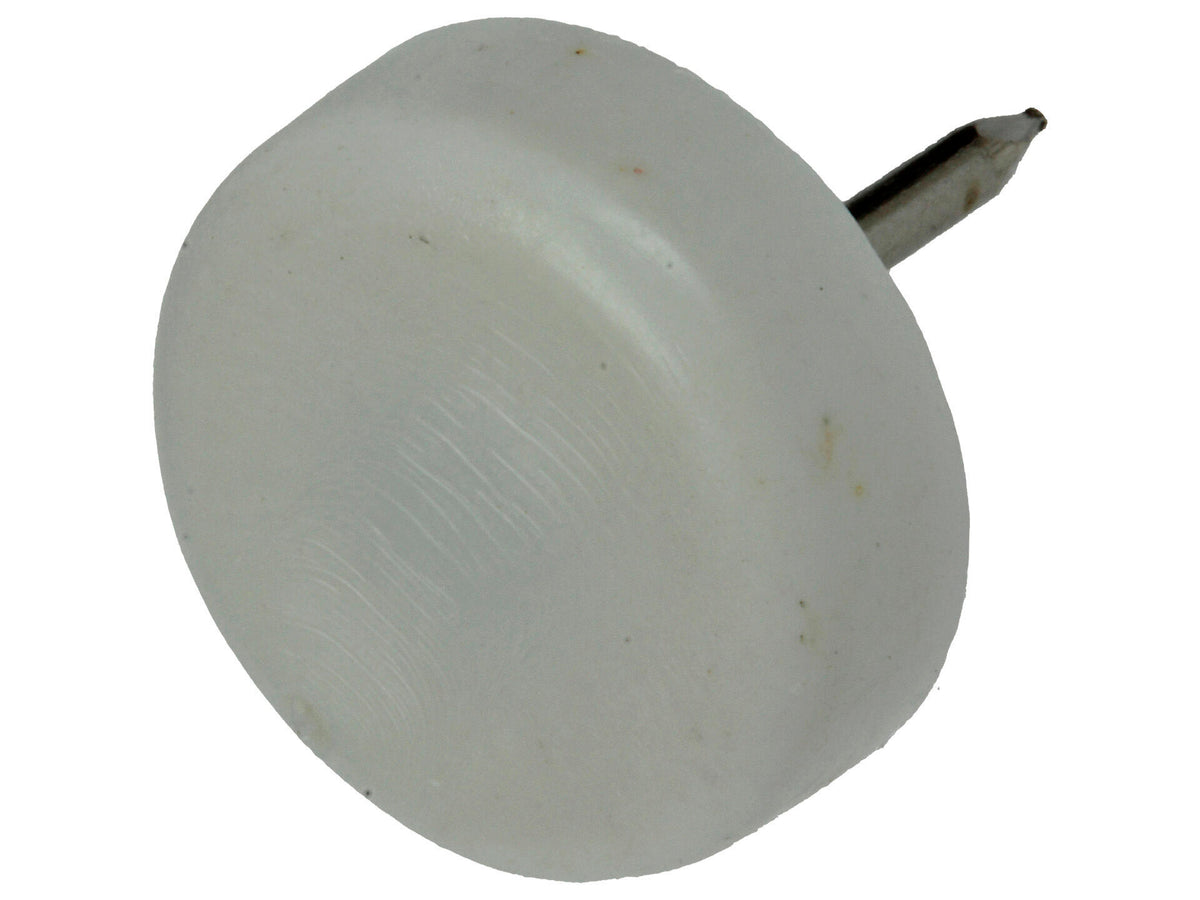 Mack Stoelglijder met nagel 19mm wit 12 stuks