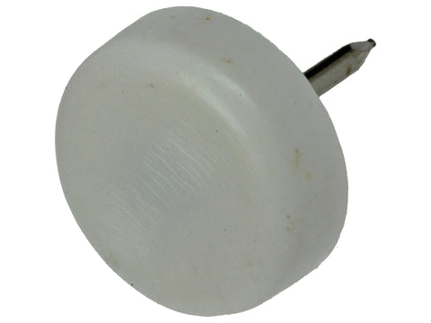 Mack Stoelglijder met nagel 19mm wit 12 stuks