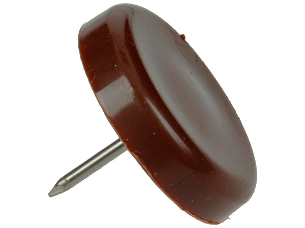 Mack Stoelglijder met nagel 28mm bruin 4 stuks