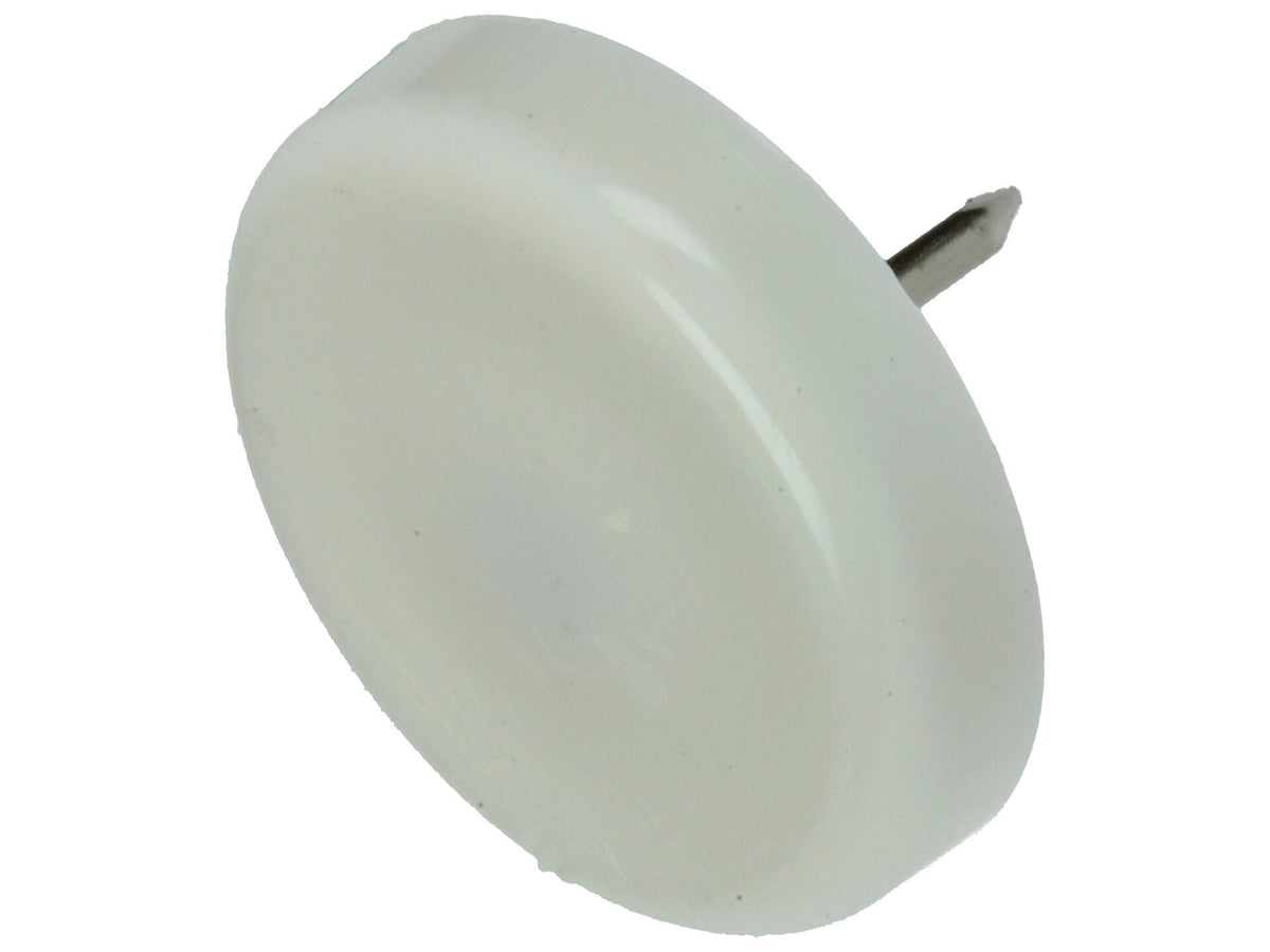 Mack Stoelglijder met nagel 28mm wit 4 stuks