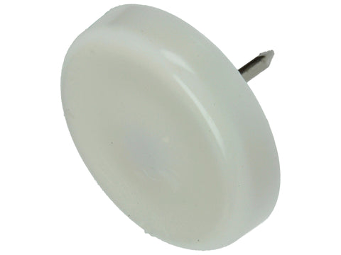 Mack Stoelglijder met nagel 28mm wit 4 stuks