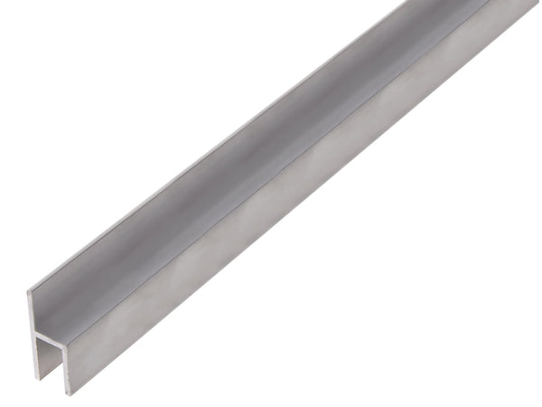 Stoeltjesprofiel 26x11x1,5x8 mm 100cm geanodiseerd aluminium zilver