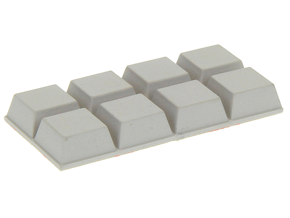 Mack Stootdop zelfklevend 12x12 mm wit 8 stuks