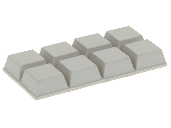 Mack Stootdop zelfklevend 12x12 mm wit 8 stuks