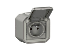 Legrand Prise avec broche de terre gris