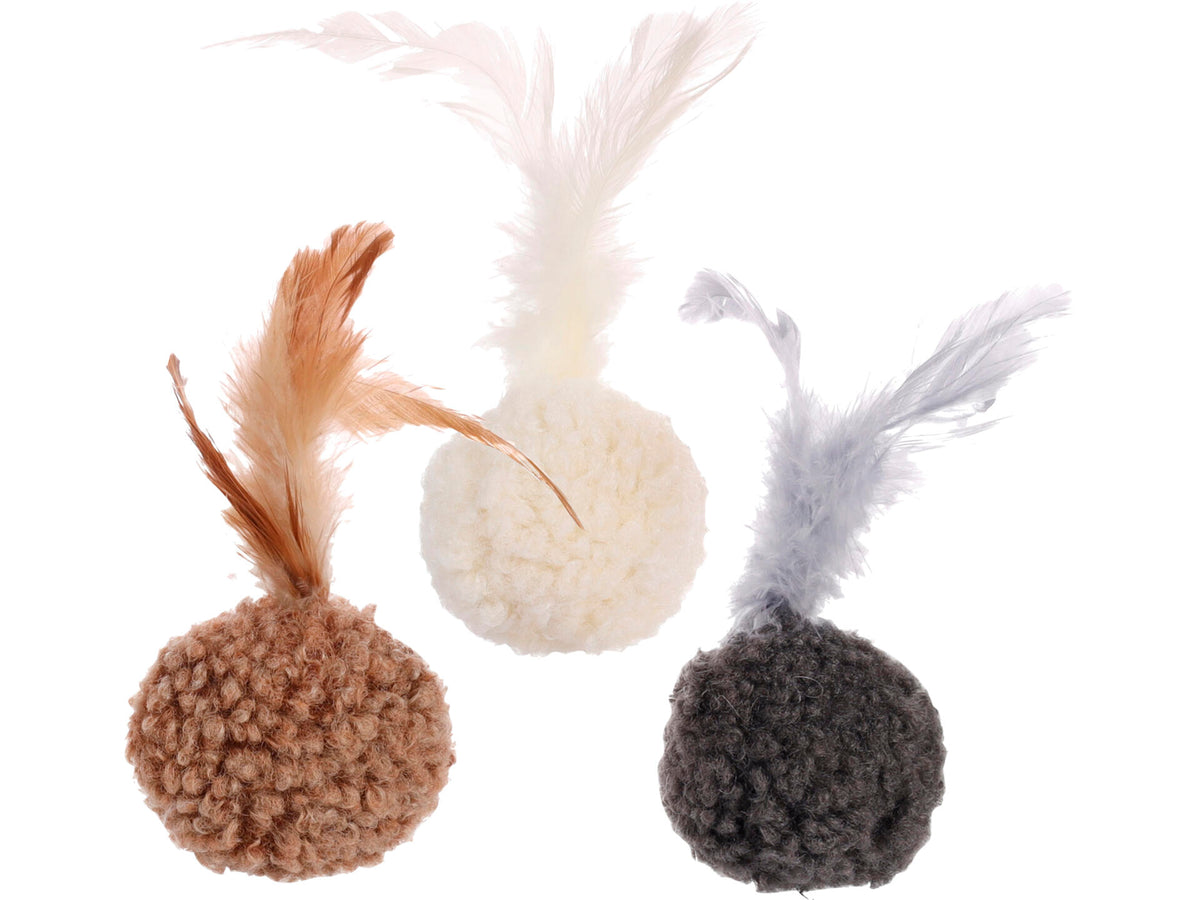 Flamingo Suava kattenspeelgoed balletje 4,5cm beschikbaar in 3 kleuren