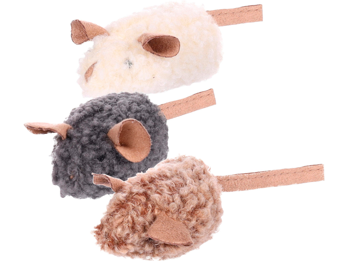 Flamingo Suava kattenspeelgoed muisje 15cm beschikbaar in 3 kleuren