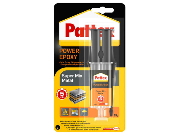 Pattex Super Mix Metal époxy tweecomponentenlijm 25ml