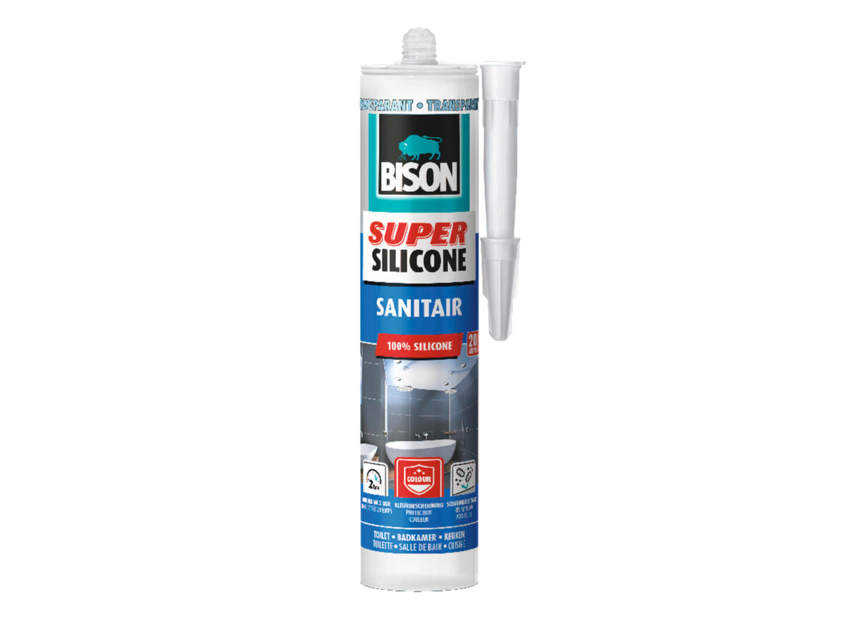 Bison Super Silicone siliconenkit sanitair 300ml transparant