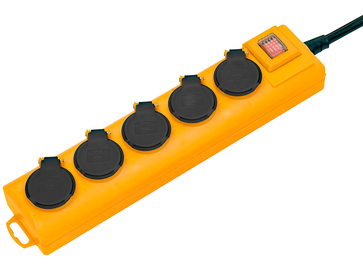 Brennenstuhl Super-Solid stekkerdoos 5x met schakelaar en kabel 2m geel
