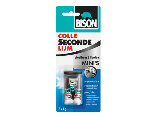 Bison Super secondelijm 3x0,8 g transparant