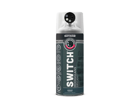 Rust-oleum Switch spuitlak antraciet hoogglans 400ml