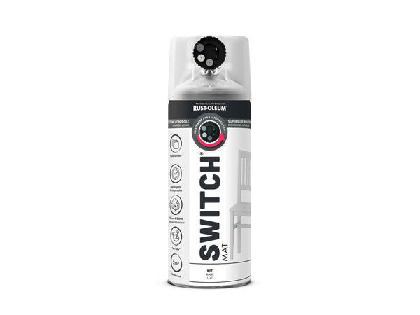 Rust-oleum Switch spuitlak wit mat 400ml