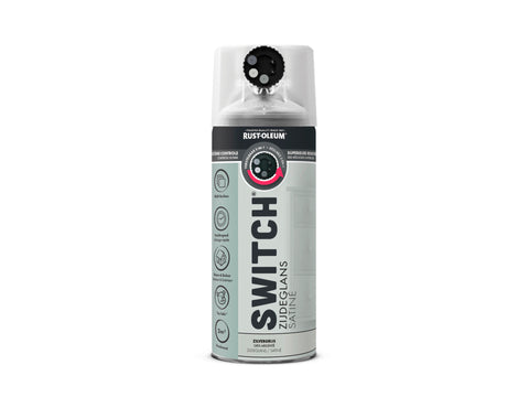 Rust-oleum Switch spuitlak zilvergrijs zijdeglans 400ml