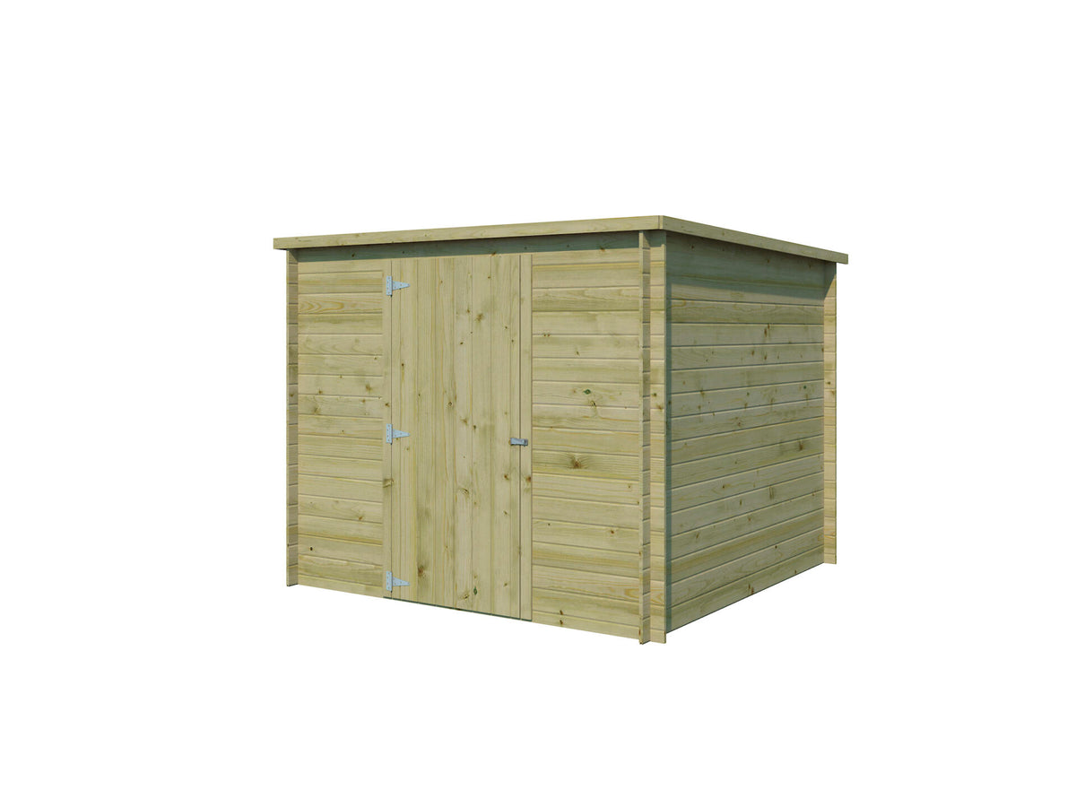 Gardenas Sydney houten tuinhuis 240x240x190 cm blokhut geïmpregneerd
