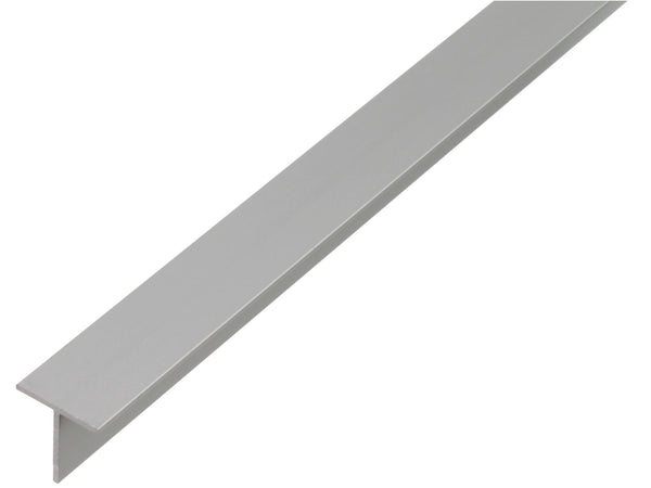 Profilé en T 15x15x1,5 mm 100cm aluminium anodisé argent