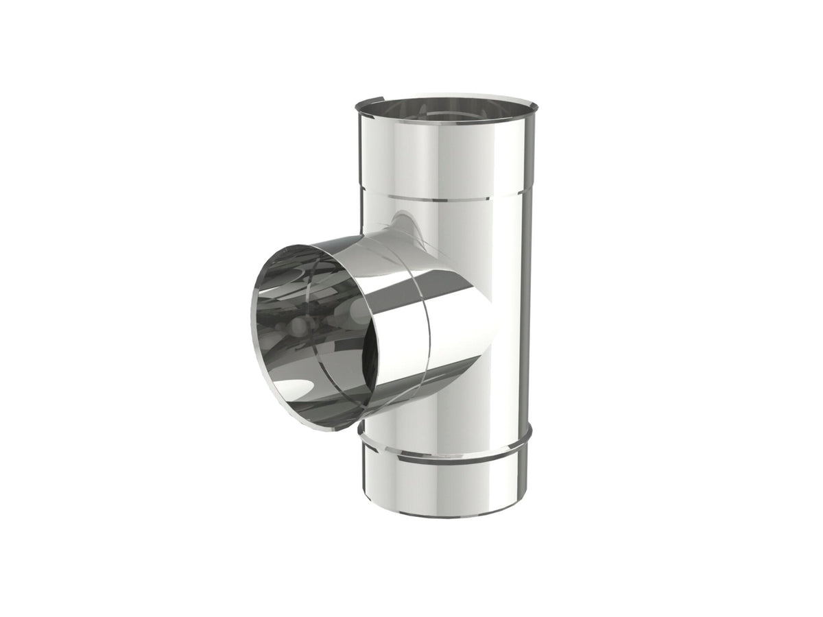 Saninstal T-stuk 90° 125mm inox