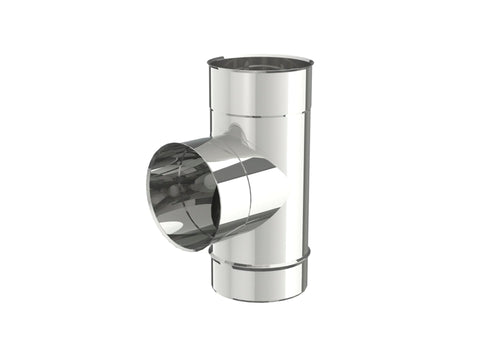 Saninstal T-stuk 90° 150mm inox