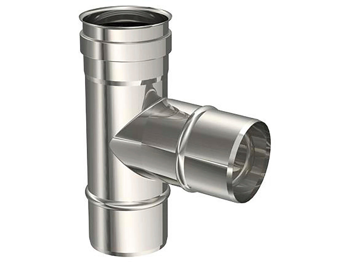 Saninstal T-stuk pelletkachel 80mm