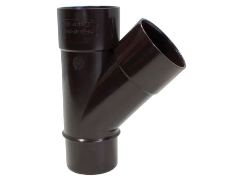 Scala T-stuk regenwaterafvoer 45° 50mm bruin