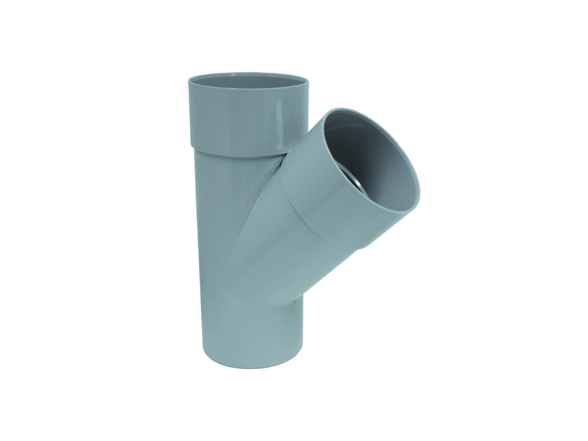 Scala T-stuk regenwaterafvoer 45° 80mm lichtgrijs