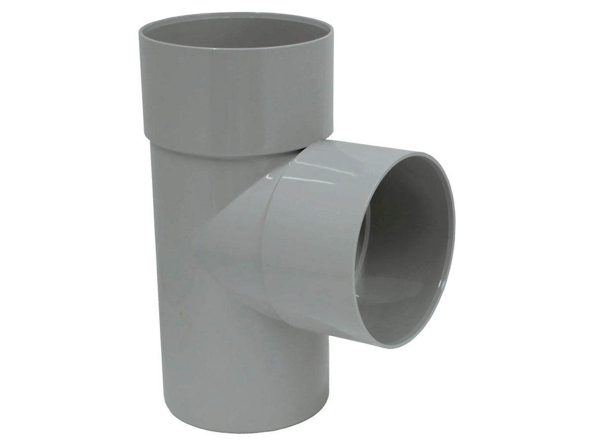 Scala T-stuk regenwaterafvoer 87° 80mm lichtgrijs