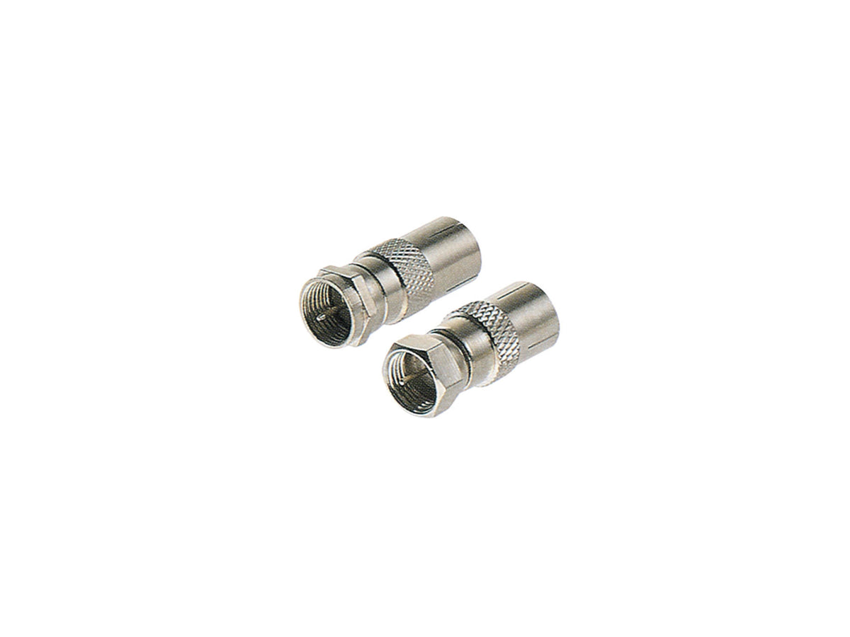 Profile satelliet/TV connector V metaal 2 stuks
