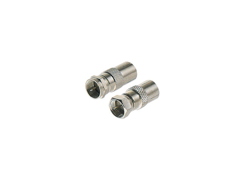 Profile satelliet/TV connector V metaal 2 stuks