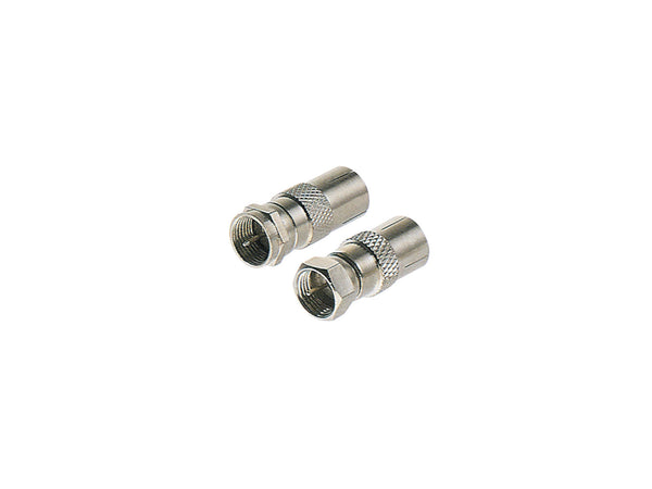 Profile satelliet/TV connector V metaal 2 stuks