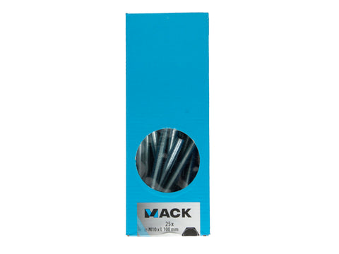 Mack Tapbout met moer M10 100mm verzinkt 25 stuks