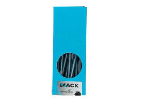 Mack Tapbout met moer M10 120mm verzinkt 25 stuks