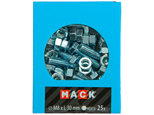 Mack Tapbout met moer M8 30mm verzinkt 25 stuks