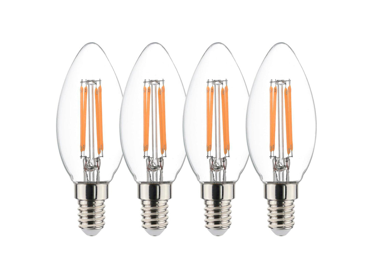 Sylvania ToLEDo RT CL LED kaarslamp filament E14 4,5W warm wit 4 stuks