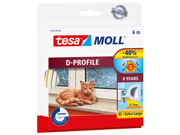 Tesa Bourrelet D 6m 0,9cm blanc