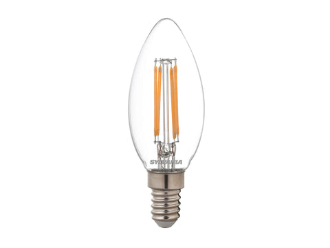 Sylvania Toledo LED kaarslamp filament E14 4,5W dimbaar warm wit